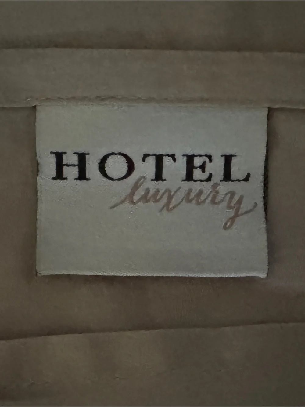 HOTEL COLLECTION KING Duvet Set Beige/Greige Textured Embroidered Trim